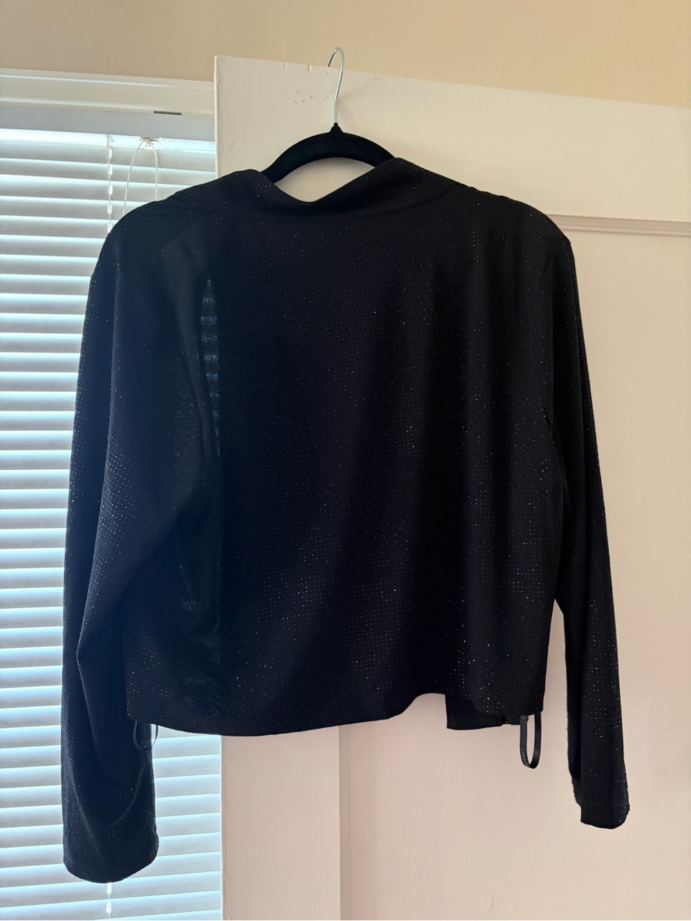 Calvin Klein Black Sparkle Lightweight Long-Sleeve Top